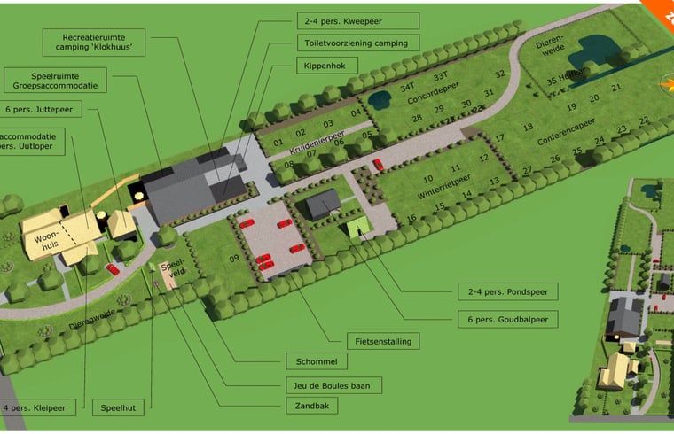 Wohnbereich im Ferienhaus in Ruinerwold, Drenthe mit Holzbalken und bequemem Sofa.