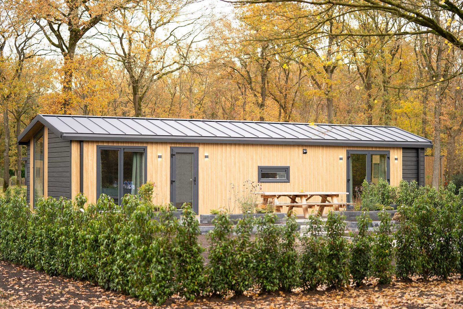 Guest house 201547 - Holiday property Zuidwest Drenthe - Aekinger Lodge | 4 Pers. Omheinde tuin en Hottub