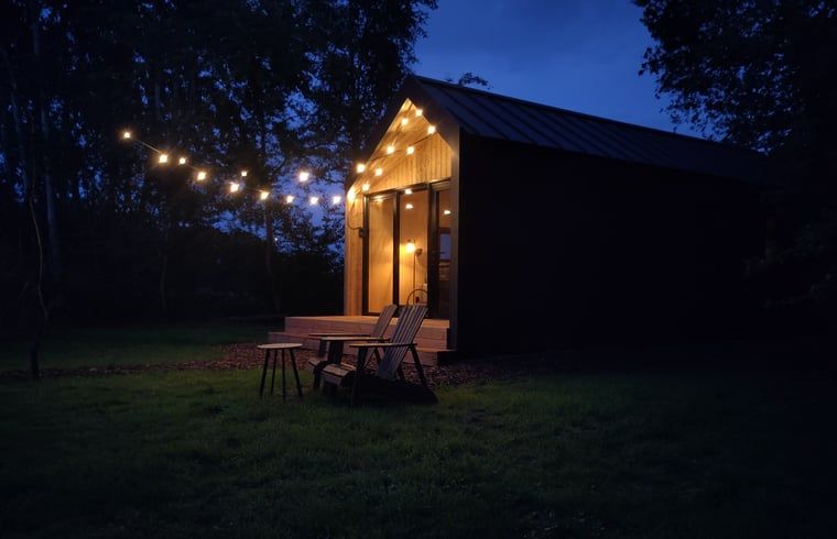 Atmospheric evening lighting at Holiday Home in Vledder, Drenthe.