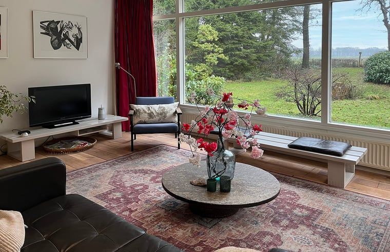 Stilvoller Innenraum im Ferienhaus in Wateren, Westerveld, Ferienhaus mit Blick auf die Natur im Suedwesten von Drenthe.