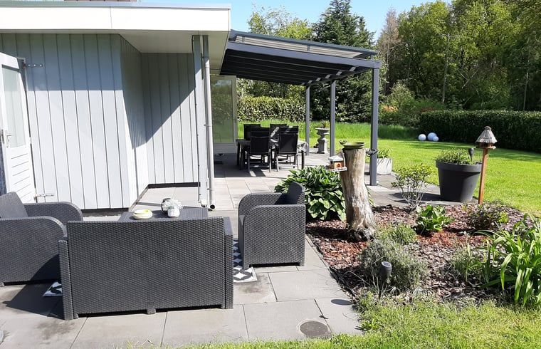Spacious kitchen in Holiday Home in Wittelte, Southwest Drenthe, overlooking nature.