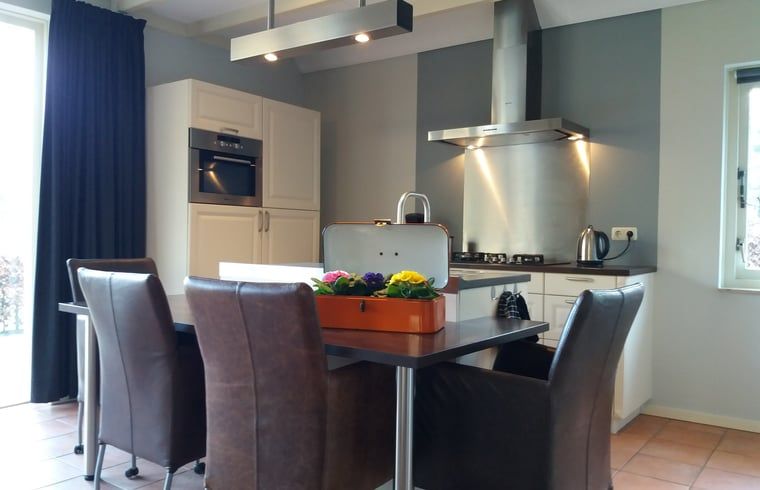 Moderne keuken in Vakantiehuisje in Hollandscheveld, Zuidwest Drenthe, Drenthe.