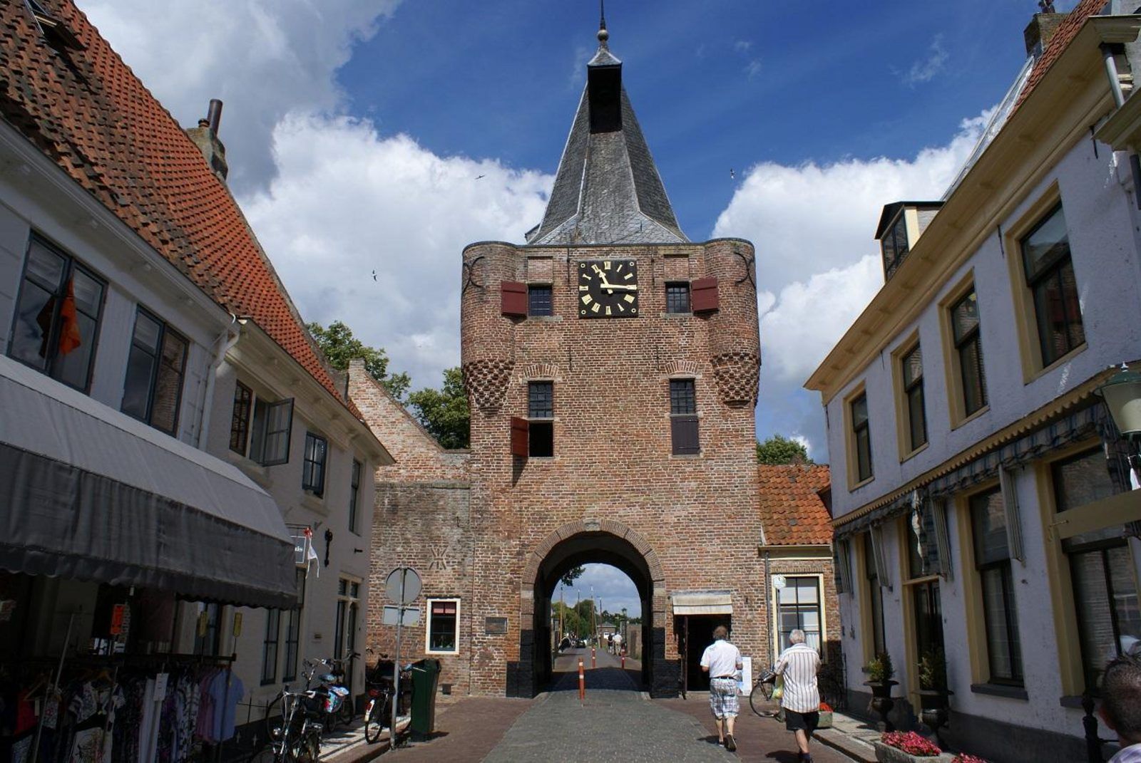 Medieval city gate near Safari Tent Wood, Biddinghuizen, for a cultural outing in Flevoland.