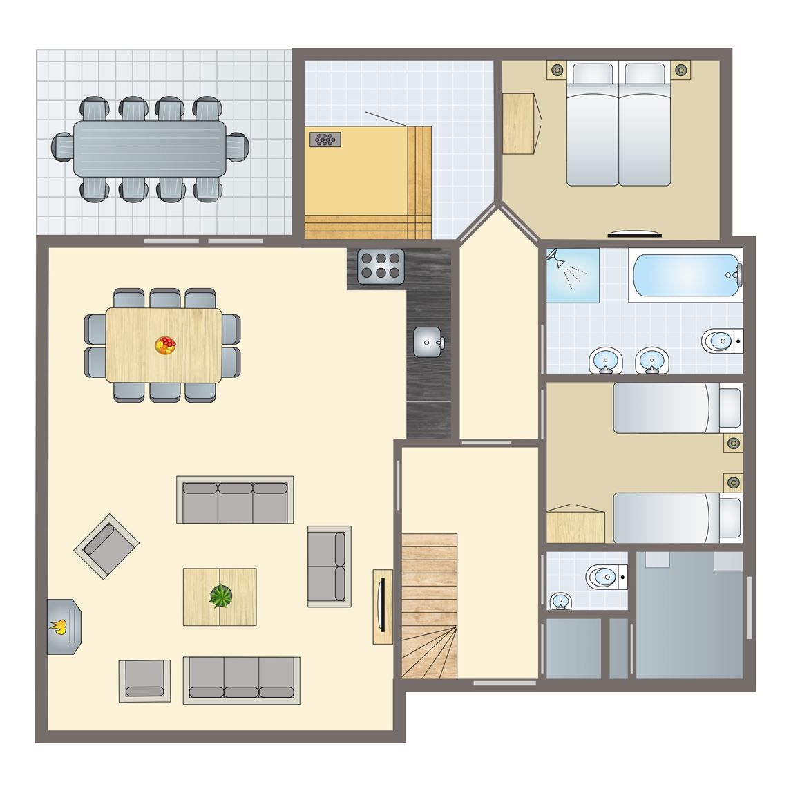 Unterkunft 2101207 - Bungalow Oostelijk Flevoland - Waterparc Veluwemeer | 10-persoons villa - Villa | 10FL2