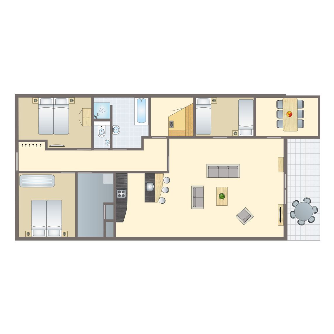 Verblijf 2101230 - Bungalow Oostelijk Flevoland - Waterparc Veluwemeer | 6-persoons appartement | 6BEA