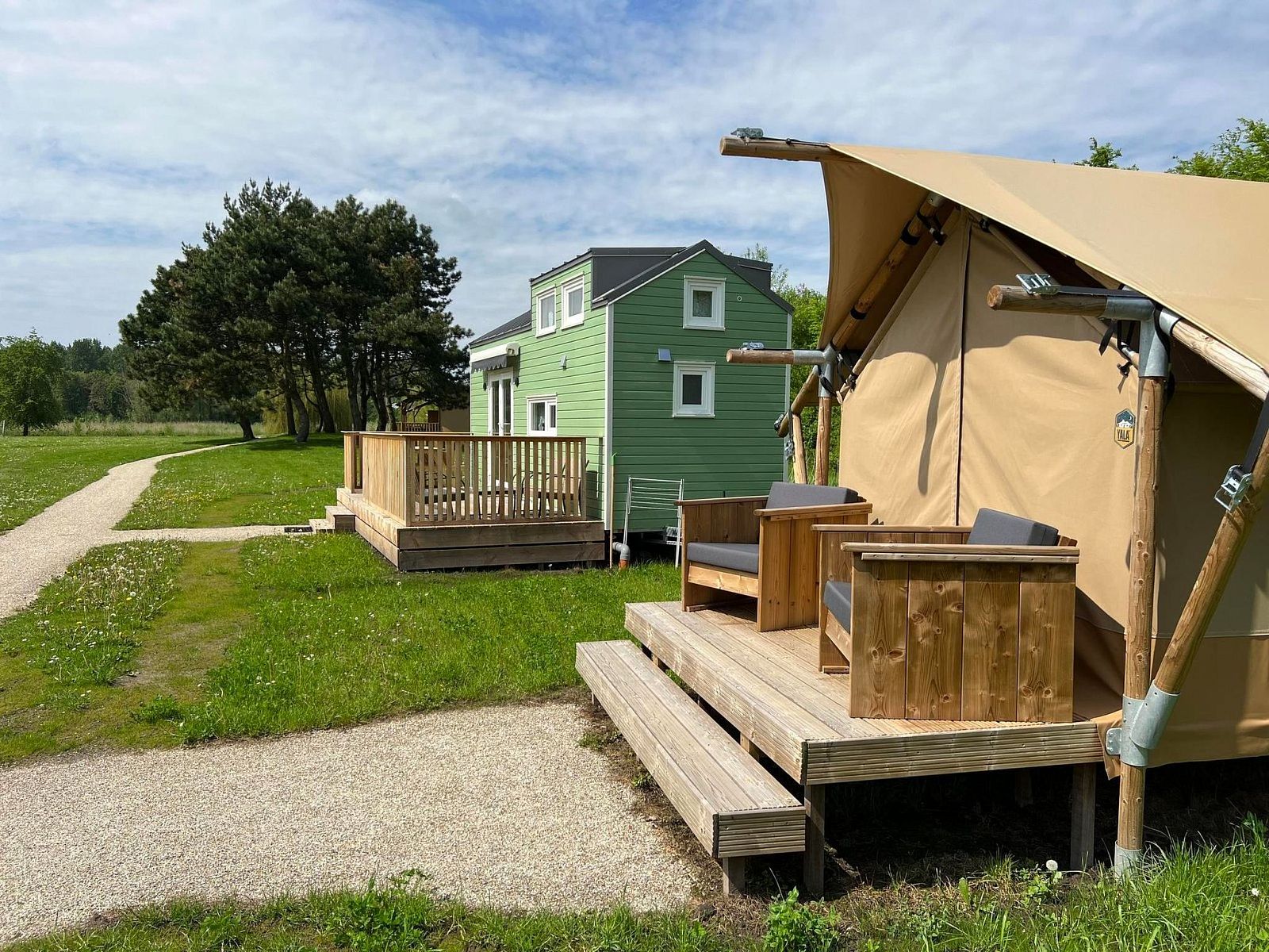 Verblijf 2202167 - Vakantiewoning Zuidelijk Flevoland - Vakantiehuis De Glamping - Groene Tiny House | 6p