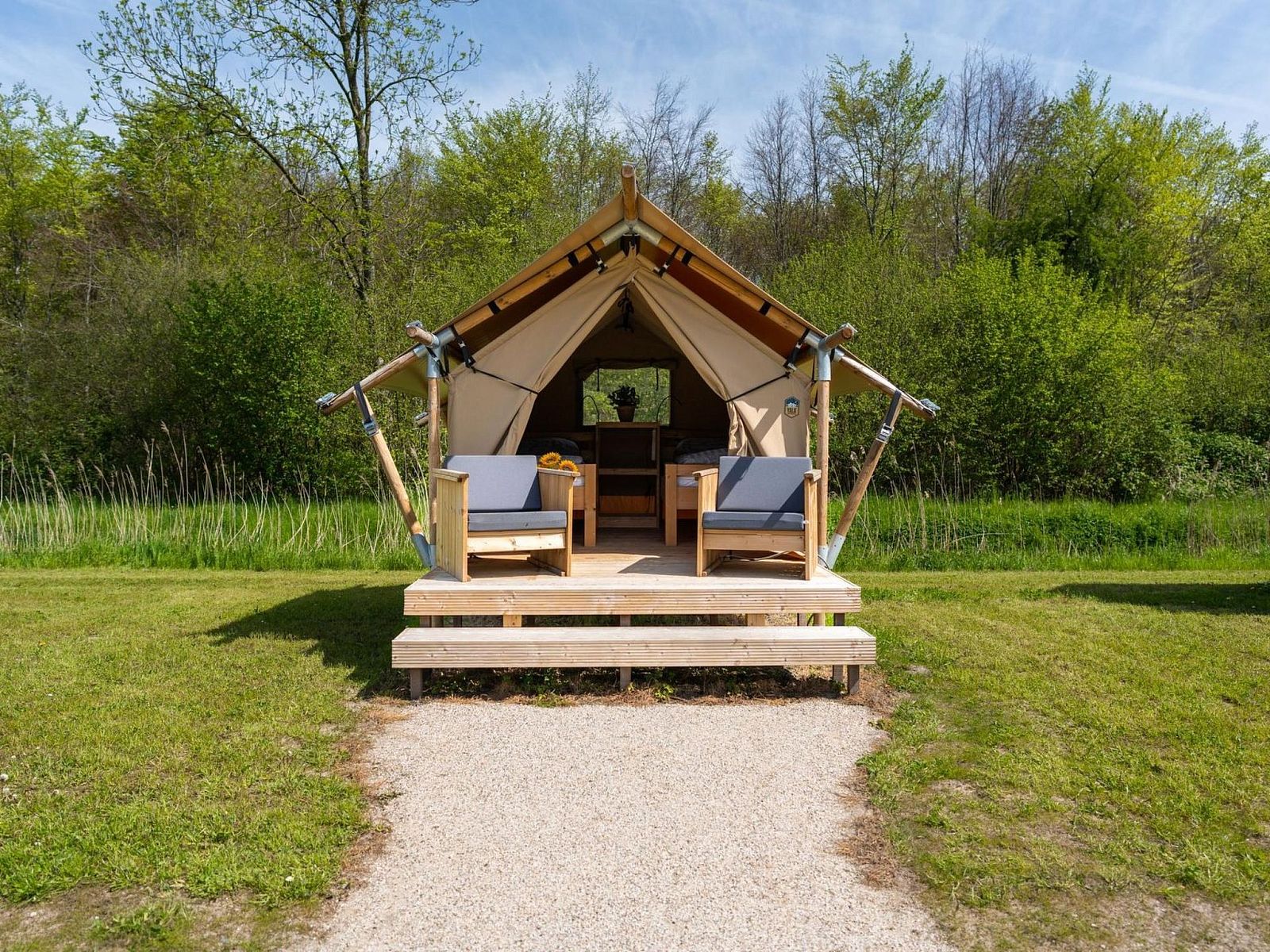 Verblijf 2202171 - Vakantiewoning Zuidelijk Flevoland - Vakantiehuis De Glamping - Combo Lodge | 5 p lodge + 2 p ten