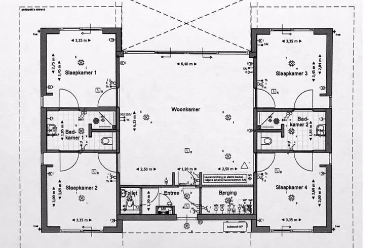 Grundriss des Ferienhauses in Zeewolde fuer eine uebersichtliche Darstellung.
