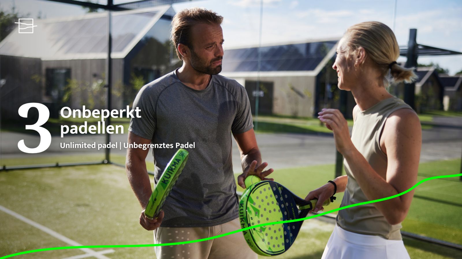 Padelanlagen bei Unbrick One, Ferienunterkunft in Appelscha, Friesische Waelder.