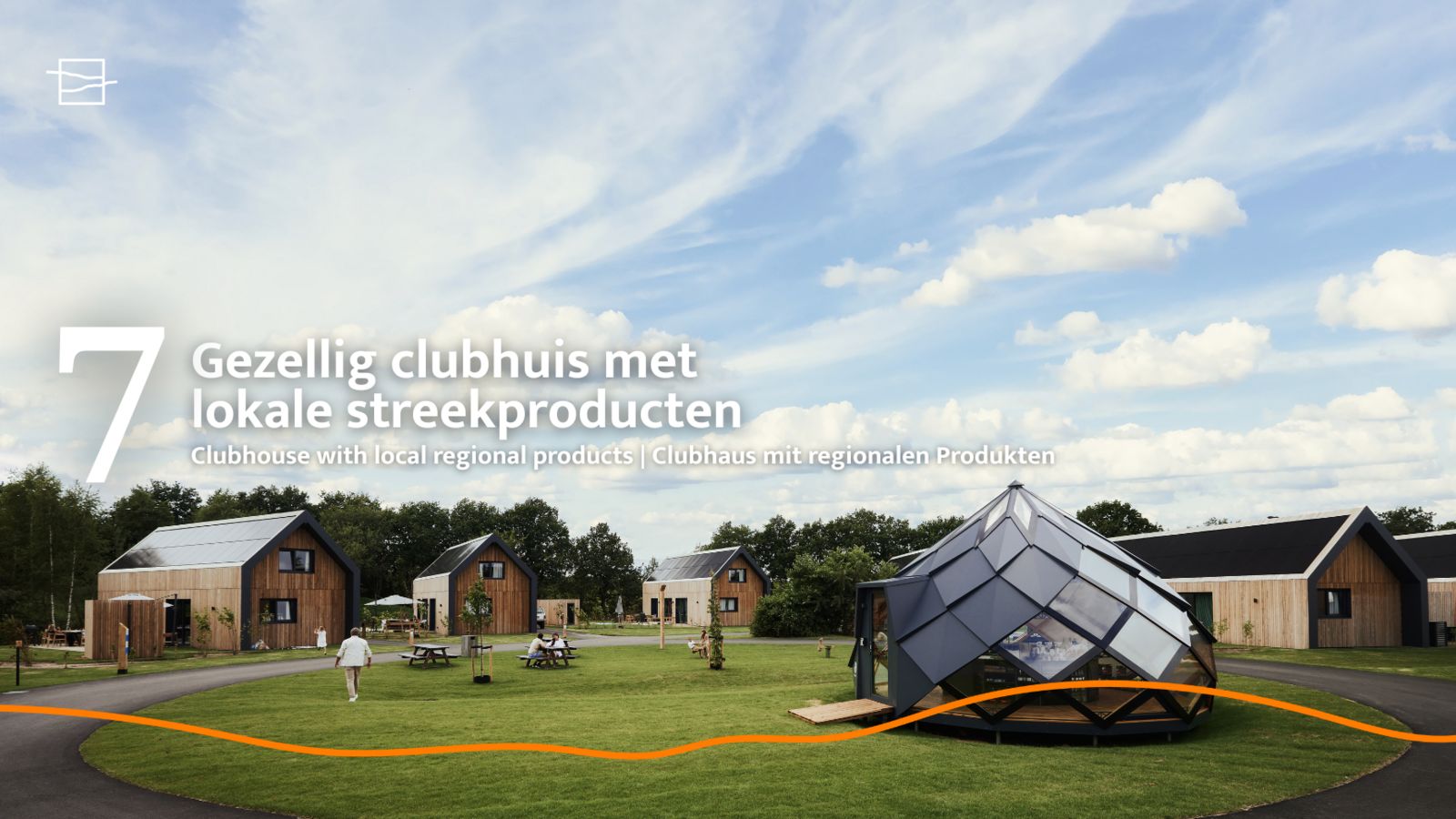 Clubhaus mit lokalen Produkten bei Unbrick One, Ferienunterkunft in Appelscha, Friesische Waelder.