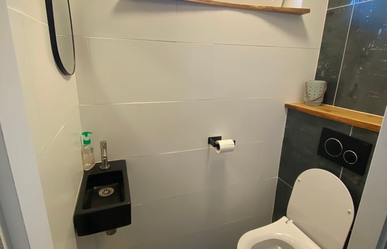 Waschkueche im Ferienhaus in Appelscha, mit Waschmaschine und moderner Ausstattung im Friesenwald.