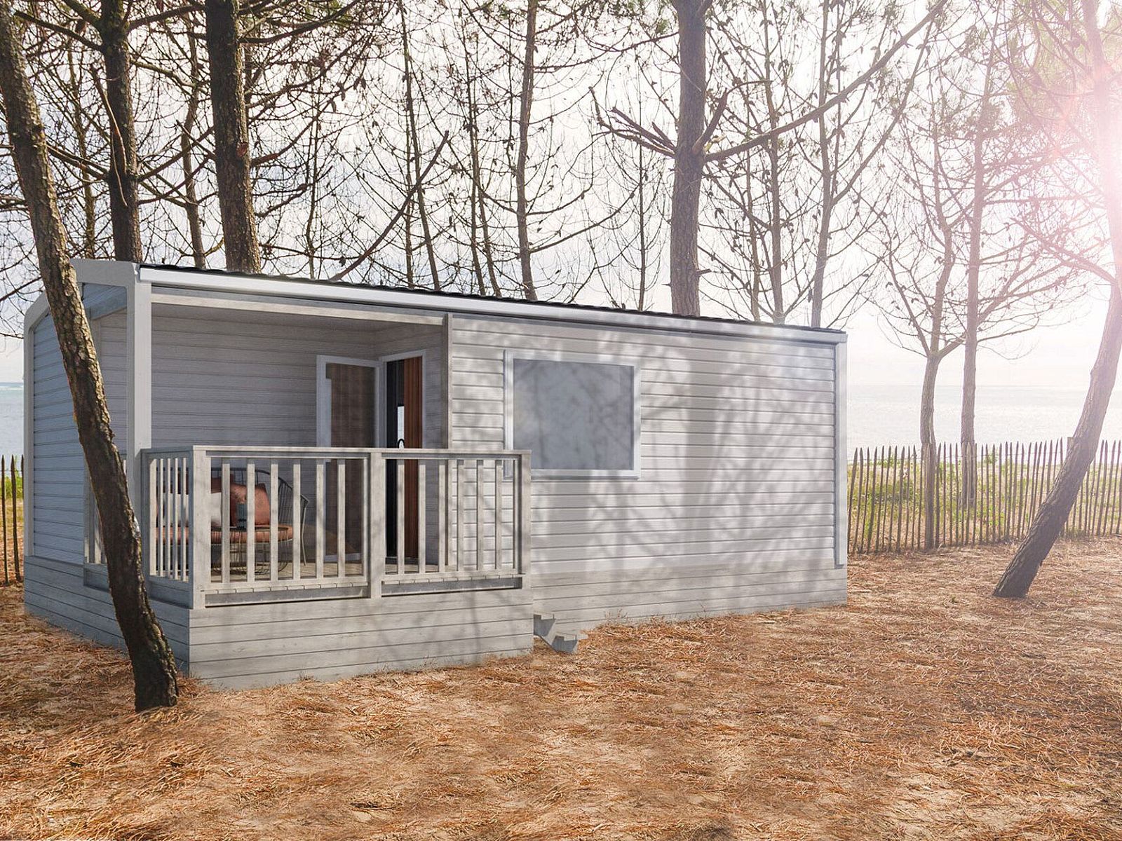 Guest house 230395 - Fixed travel trailer Friese bossen - Mobil home de Honingbij