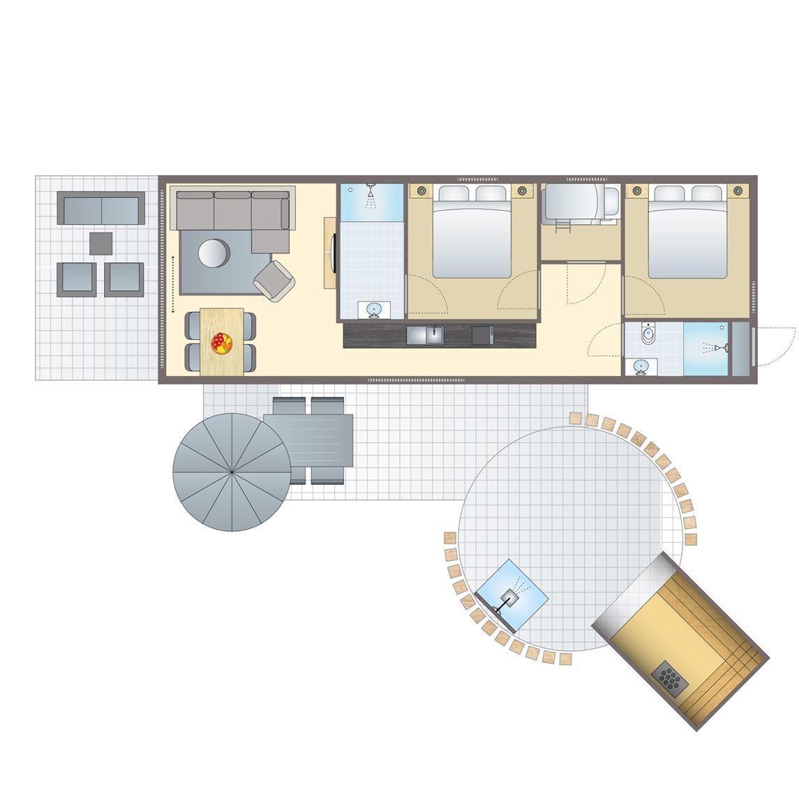 Unterkunft 260148 - Bungalow Het Friese platteland - 4-6 persoons wellness lodge | 4-6B2