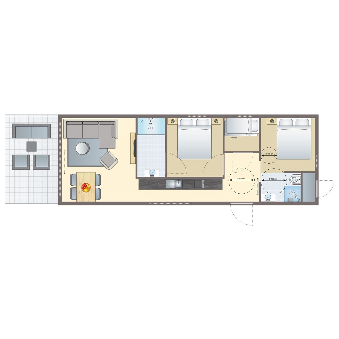 Guest house 260149 - Bungalow Het Friese platteland - 4-6 persoons lodge - Extra toegankelijk | 4-6BT