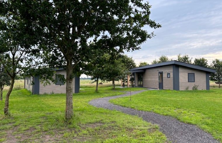 Vakantiehuis in Blesdijke op het Friese platteland met groene omgeving en moderne uitstraling.