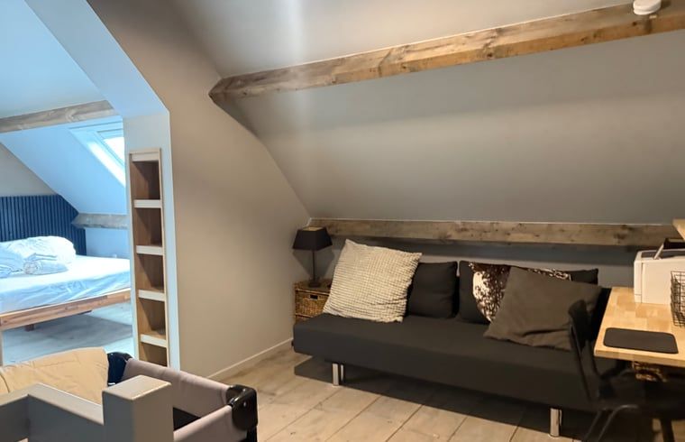 Gezellige zithoek in Vakantiehuis in Surhuisterveen, comfortabel en stijlvol, Friesland.