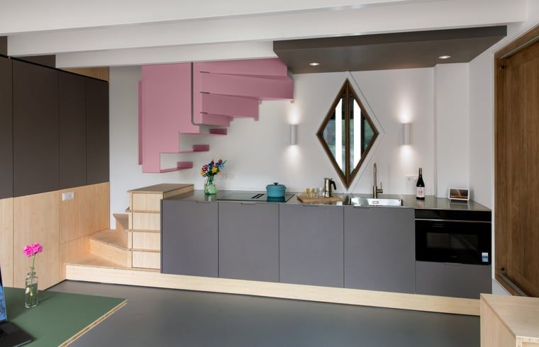 Moderne Kueche in Cottage in Arnhem, Riverside Ferienhaus.