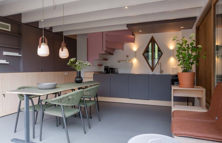 Offener Wohnraum in Cottage in Arnhem, Ferienunterkunft in Gelderland.