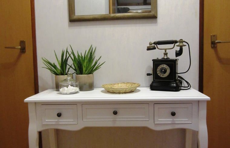 Detail of vintage telephone in vacation home in Wolfheze, located in the Rivierengebied, Gelderland.
