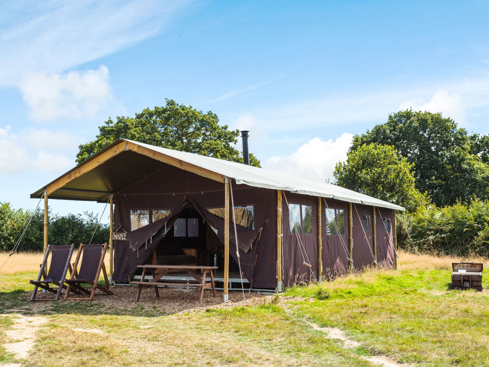 Verblijf 286417 - Tenthuis Rivierengebied - Tenthuisje met warme privédouche in de tent