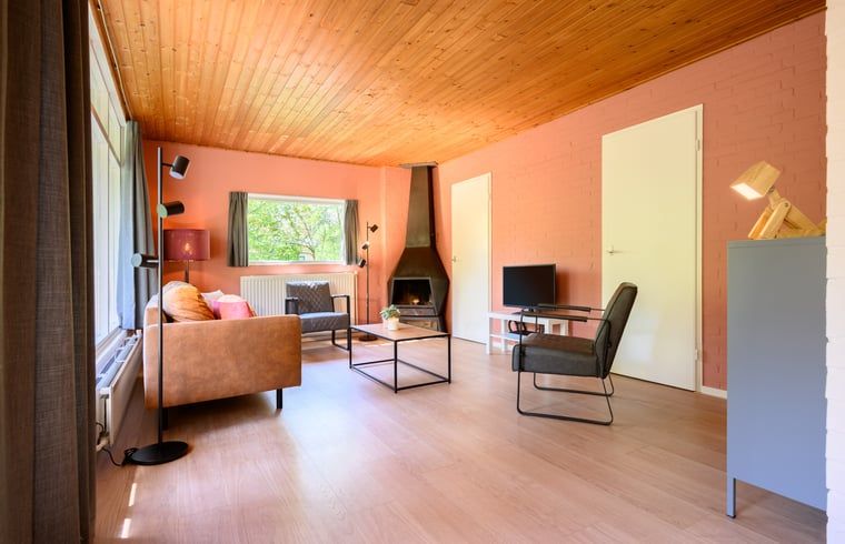 Comfortabele woonkamer van Vakantiehuisje in Winterswijk, ideaal voor ontspanning.