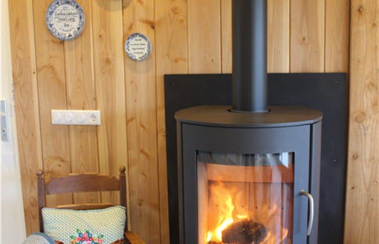 Cozy wood stove in Cottage in Westendorp, bed and breakfast in the Achterhoek, ideal for cold evenings.