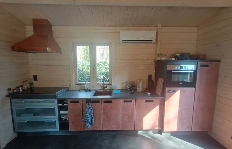 Modern kitchen in Cottage in Lochem, ideal for cooking in the Achterhoek.