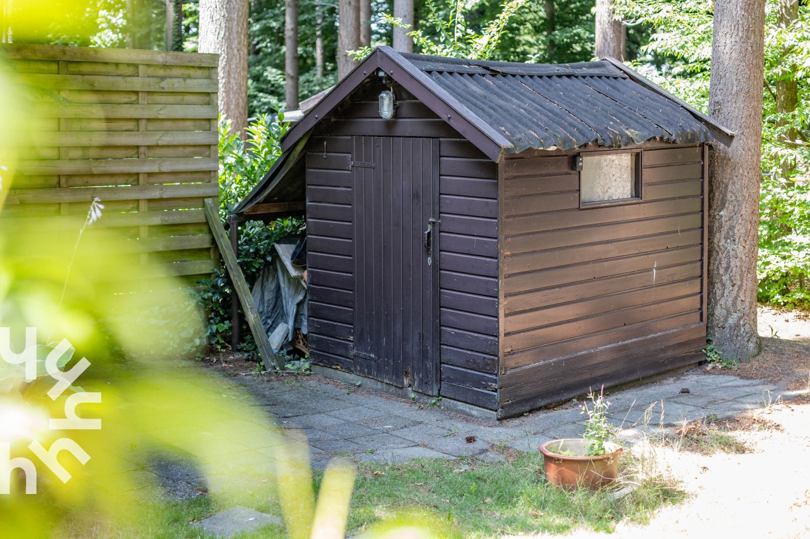 Hangmatten in de tuin van DG1545 vakantiehuis in Lochem, Achterhoek, Gelderland.