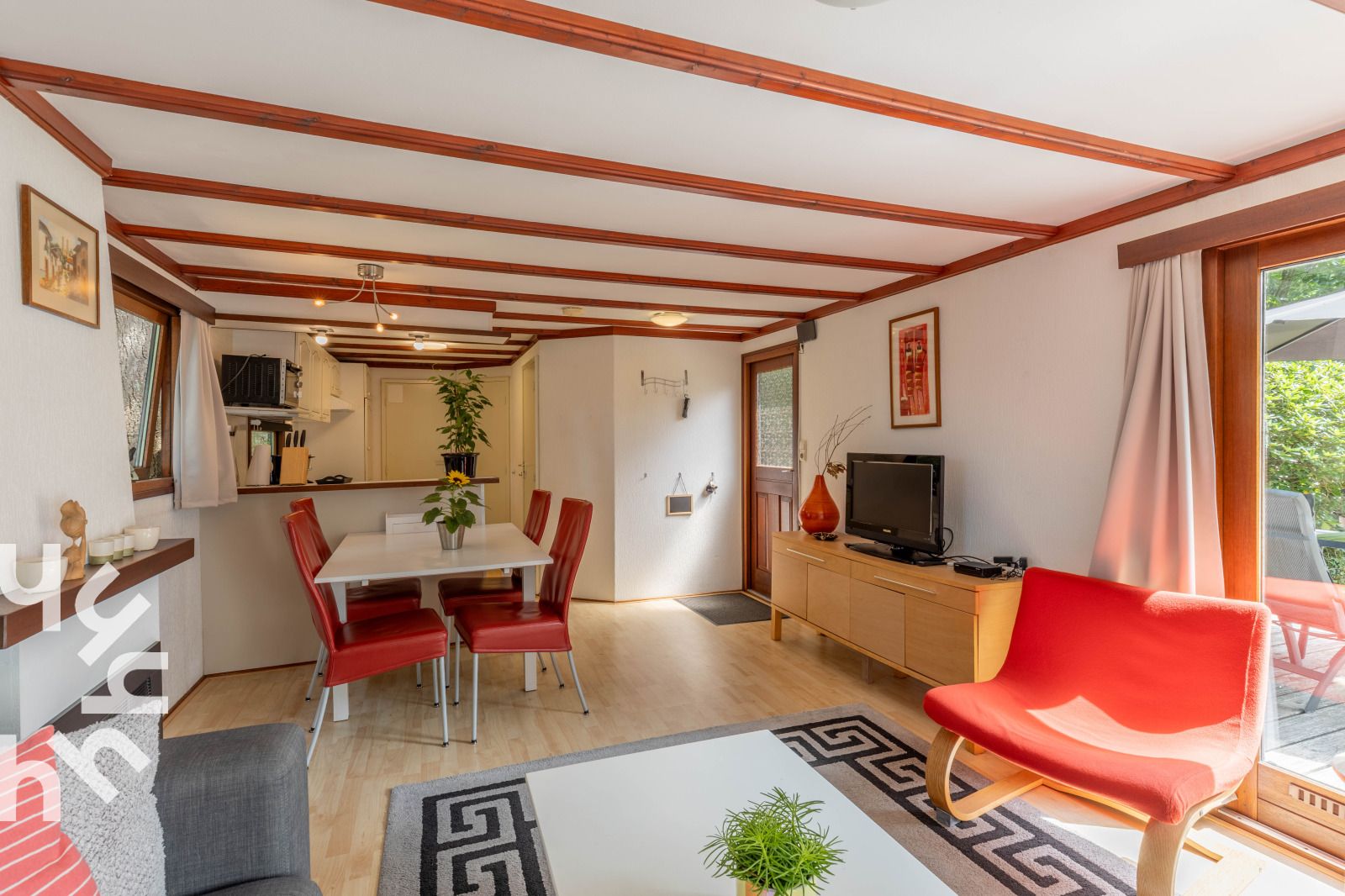 Houten schuur bij DG1545 vakantiehuis in Lochem, Achterhoek, Gelderland.