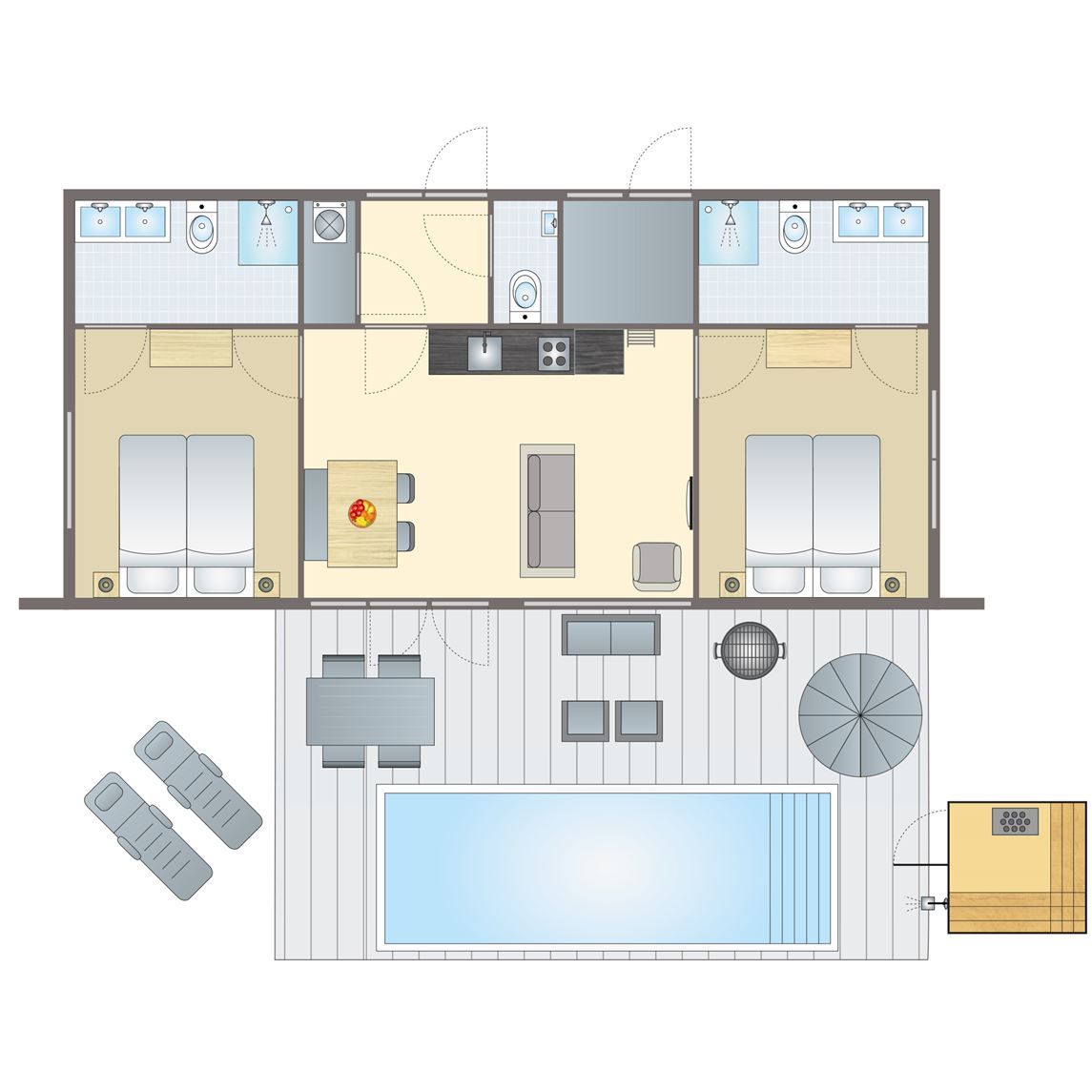 Guest house 292234 - Bungalow Achterhoek - 4-persoons villa | 4ELZ
