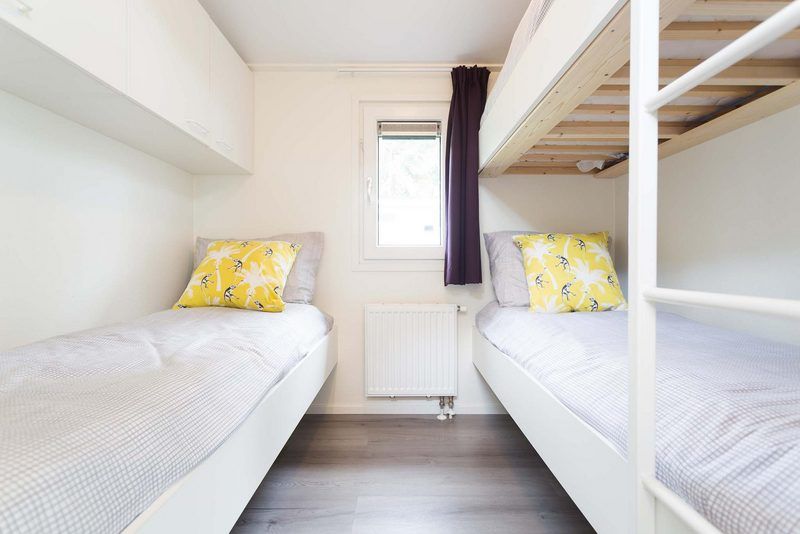 Zweites Schlafzimmer im Rialto 5 Personen Ferienhaus, Lichtenvoorde, ideal fuer Familien in Achterhoek, Gelderland.