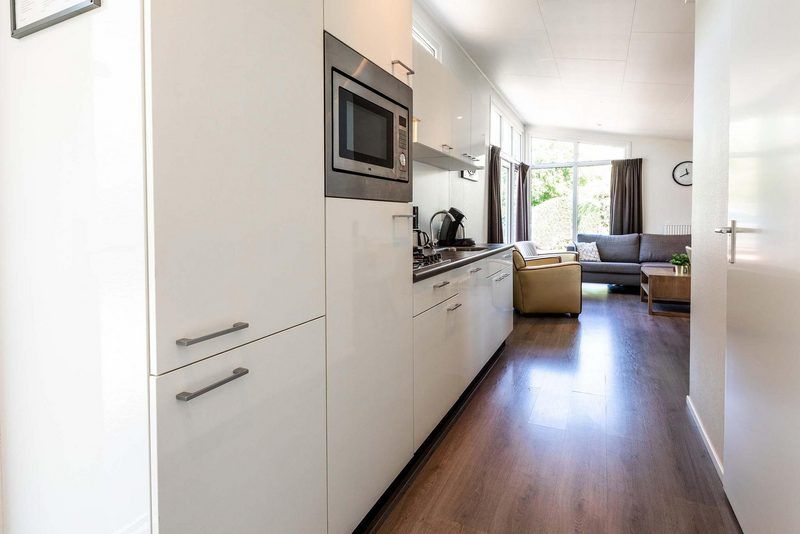 Stilvolle Kueche im Rialto 5 Personen Ferienhaus, Lichtenvoorde, mit modernen Geraeten in Achterhoek, Gelderland.