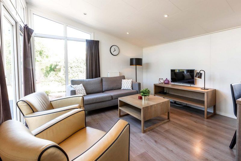 Helles Wohnen im Rialto 5 Personen Ferienhaus, Lichtenvoorde, mit Blick auf die Natur in Achterhoek, Gelderland.