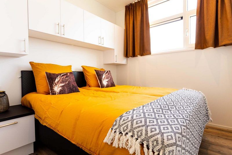 Cozy bedroom in Module Special 6 persons vacation home, Lichtenvoorde, Achterhoek, Gelderland.