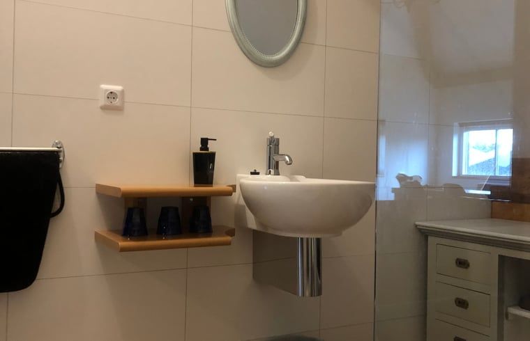 Sink and mirror in cottage in Gaanderen, Achterhoek