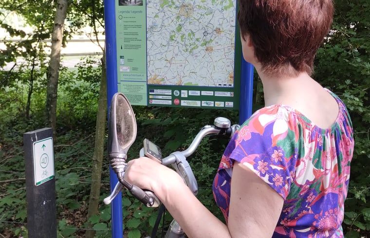 Cyclist explores the surroundings of Holiday Home in Winterswijk Kotten, perfect for active vacations in the Achterhoek.
