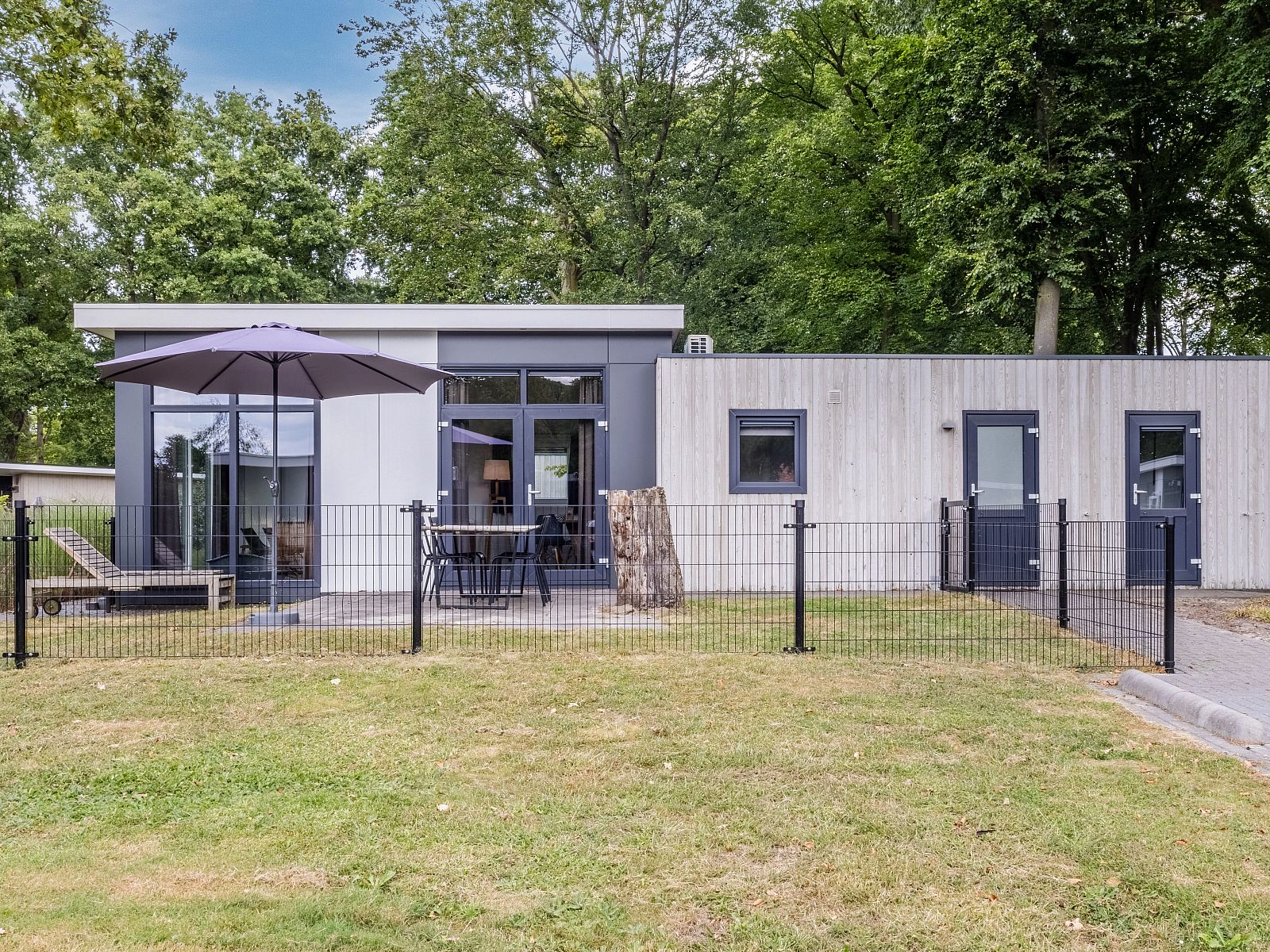 The Butterfly Farm vacation home in Kring van Dorth, Achterhoek, Gelderland with terrace and modern outdoor space surrounded by green nature.