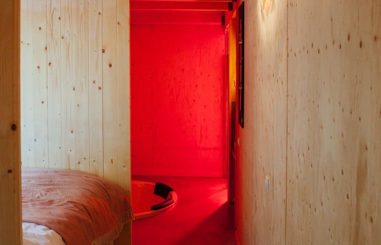 Beleuchteter Korridor im Ferienhaus in Joppe, Achterhoek.