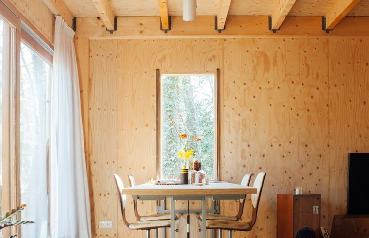 Essecke mit Aussicht in dem Ferienhaus in Joppe, Achterhoek.