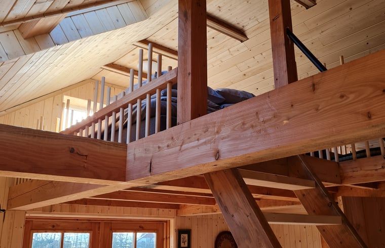 Wooden loft in Holiday home in Winterswijk Corle, a unique vacation home in the Achterhoek, Gelderland.