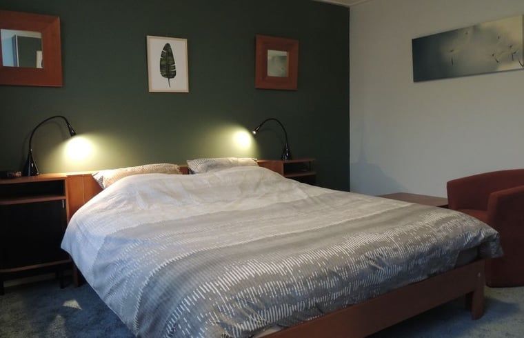 Spacious bedroom with mood lighting in Holiday home in Winterswijk Corle, Achterhoek, Gelderland.