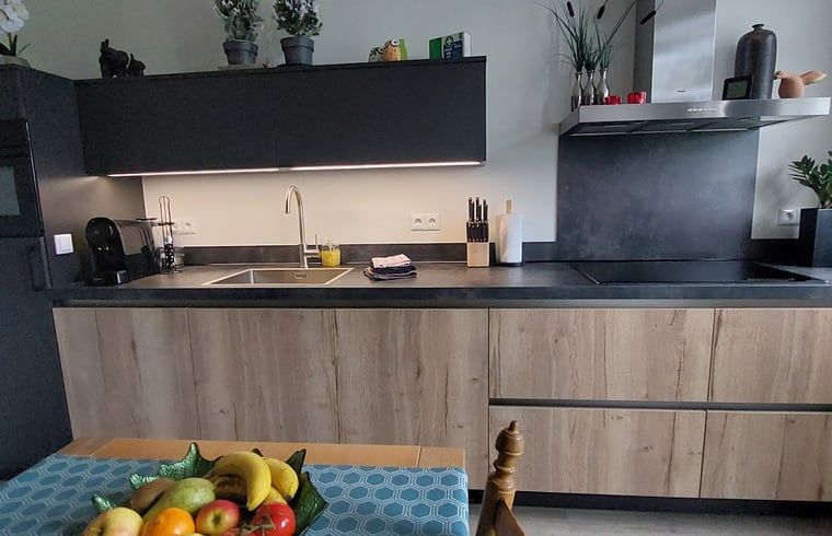 Modern kitchen in Holiday home in Winterswijk Corle, equipped for cooking in Achterhoek, Gelderland.