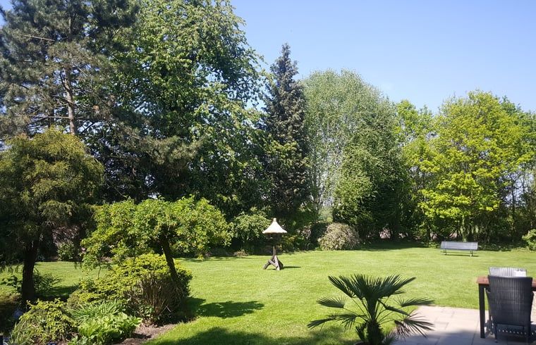 Large garden with lots of greenery at Holiday home in Winterswijk Corle, offers tranquility in Achterhoek, Gelderland.