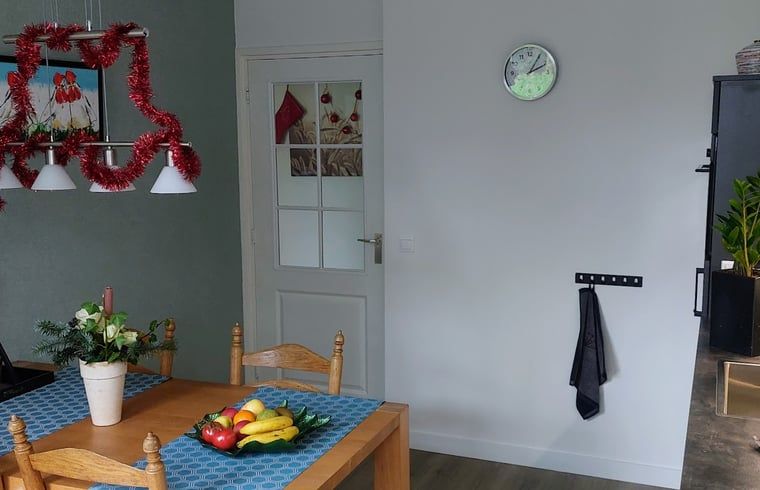 Cozy dining room in Holiday home in Winterswijk Corle, decorated for the holidays in Achterhoek, Gelderland.