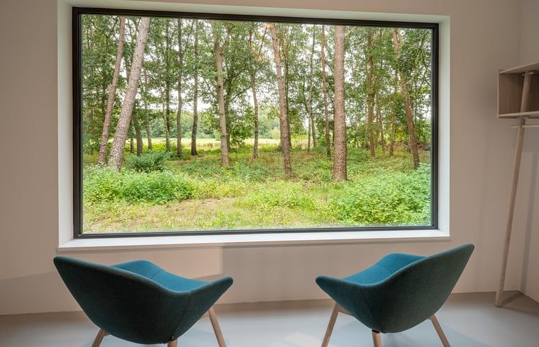 Panoramablick vom Wohnzimmer des Ferienhauses in Tonden.