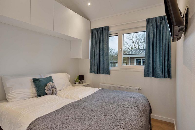 Comfortable bedroom in Ferox 5 persons Wellness vacation home in Ede, Veluwe.