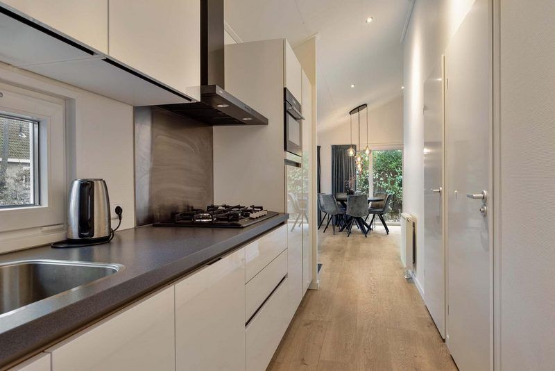 Fully equipped kitchen in Ferox 5 persons Wellness vacation home in Ede, Veluwe.