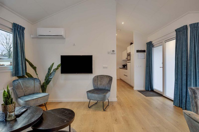 Cozy sitting area in Ferox 5 persons Wellness vacation home in Ede, Veluwe.