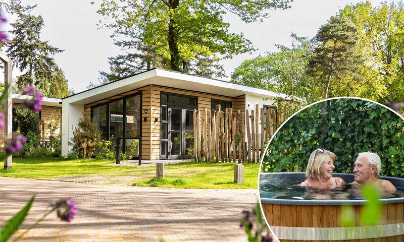 Silva 4 persons Wellness vacation home with hot tub in Ede on the Veluwe surrounded by nature.
