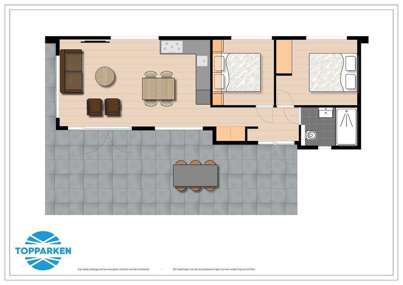 Floor plan of Silva 4 persons Wellness vacation home in Ede, Veluwe, Gelderland.